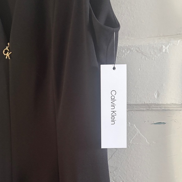 NWT Calvin Klein Black Sleeveless Mini Dress - Picture 5 of 9